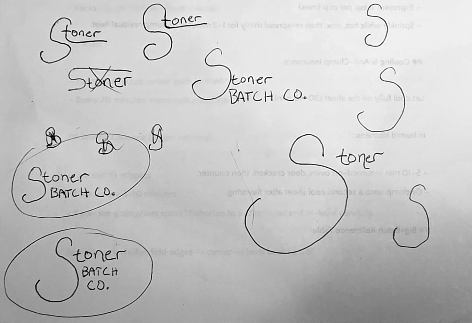 Stoner Batch Co Logo Sketches 2